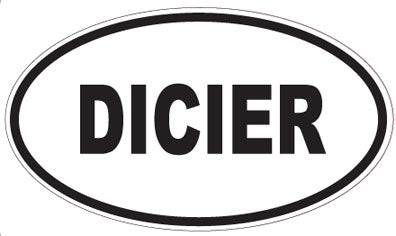 DICIER - Oval Sticker