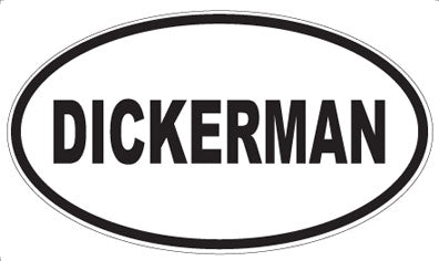 DICKERMAN - Oval Magnet
