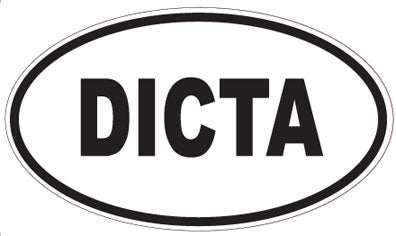 DICTA - Oval Sticker