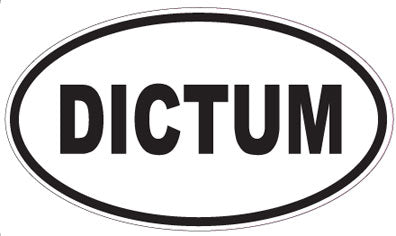DICTUM - Oval Sticker