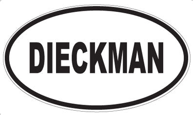 DIECKMAN - Oval Magnet