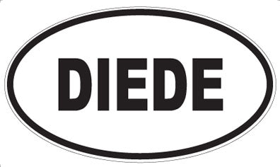 DIEDE - Oval Sticker