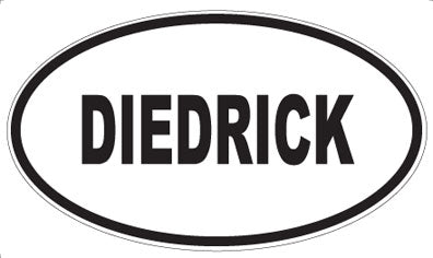 DIEDRICK - Oval Sticker