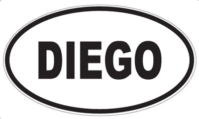 DIEGO - Oval Sticker