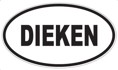 DIEKEN - Oval Sticker