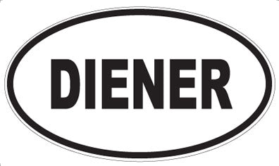 DIENER - Oval Sticker