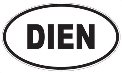 DIEN - Oval Magnet