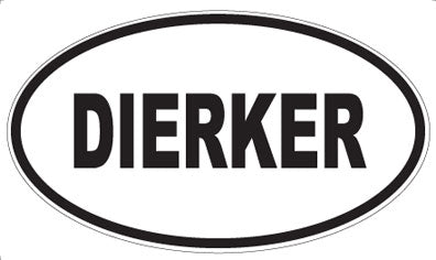 DIERKER - Oval Sticker