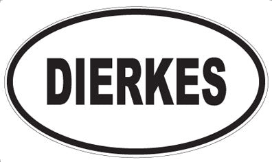 DIERKES - Oval Sticker