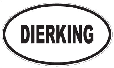 DIERKING - Oval Sticker