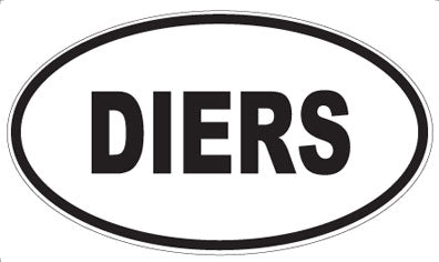DIERS - Oval Sticker