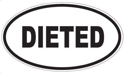 DIETED - Oval Sticker