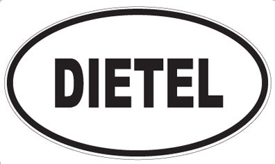 DIETEL - Oval Sticker