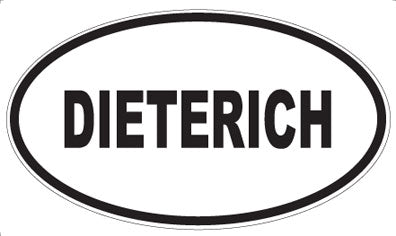 DIETERICH - Oval Sticker