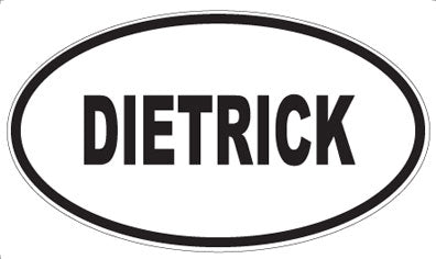 DIETRICK - Oval Sticker
