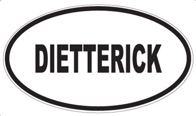 DIETTERICK - Oval Magnet