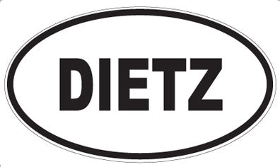 DIETZ - Oval Sticker