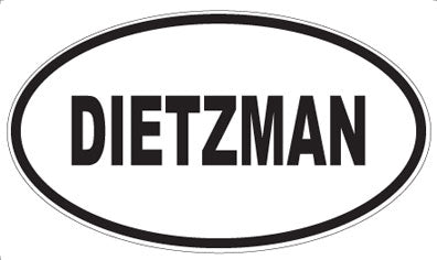 DIETZMAN - Oval Sticker