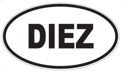 DIEZ - Oval Magnet