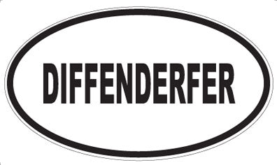 DIFFENDERFER - Oval Sticker