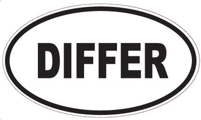 DIFFER - Oval Sticker