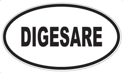 DIGESARE - Oval Sticker
