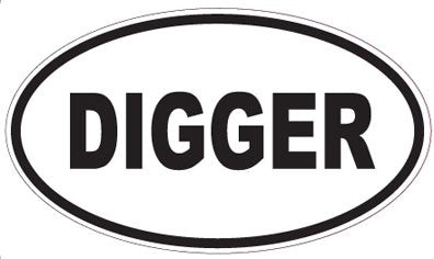 DIGGER - Oval Sticker
