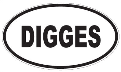 DIGGES - Oval Magnet