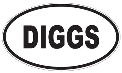 DIGGS - Oval Sticker