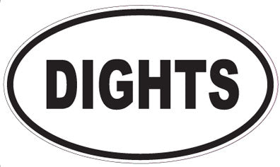 DIGHTS - Oval Sticker