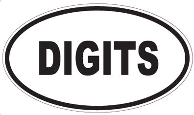 DIGITS - Oval Sticker