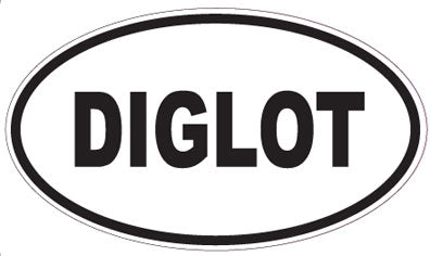 DIGLOT - Oval Sticker