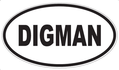DIGMAN - Oval Sticker