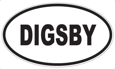 DIGSBY - Oval Magnet