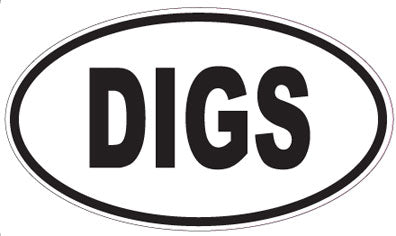DIGS - Oval Sticker