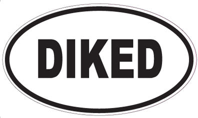 DIKED - Oval Sticker
