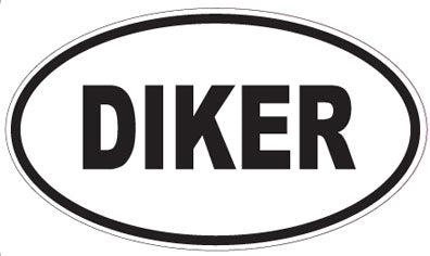 DIKER - Oval Sticker