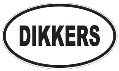DIKKERS - Oval Sticker