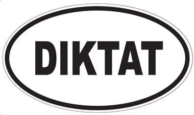 DIKTAT - Oval Sticker