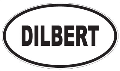DILBERT - Oval Sticker