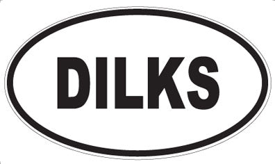 DILKS - Oval Sticker