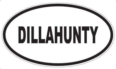 DILLAHUNTY - Oval Sticker