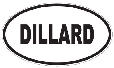 DILLARD - Oval Sticker