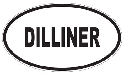 DILLINER - Oval Sticker
