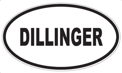 DILLINGER - Oval Magnet