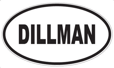DILLMAN - Oval Sticker