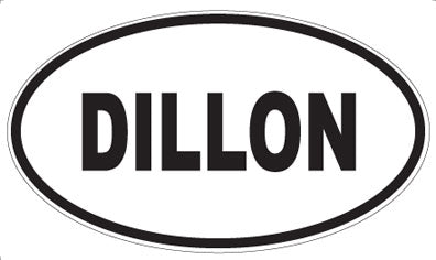 DILLON - Oval Sticker