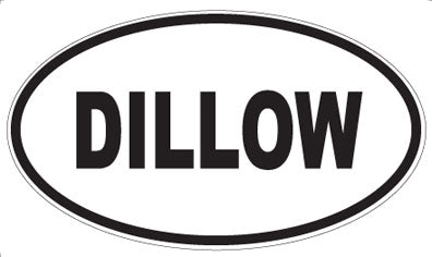 DILLOW - Oval Magnet