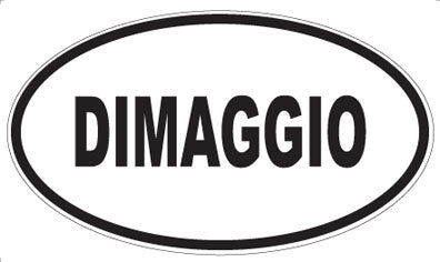 DIMAGGIO - Oval Sticker