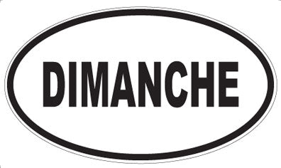DIMANCHE - Oval Magnet